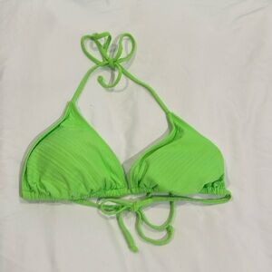 Ribbed string bikini top